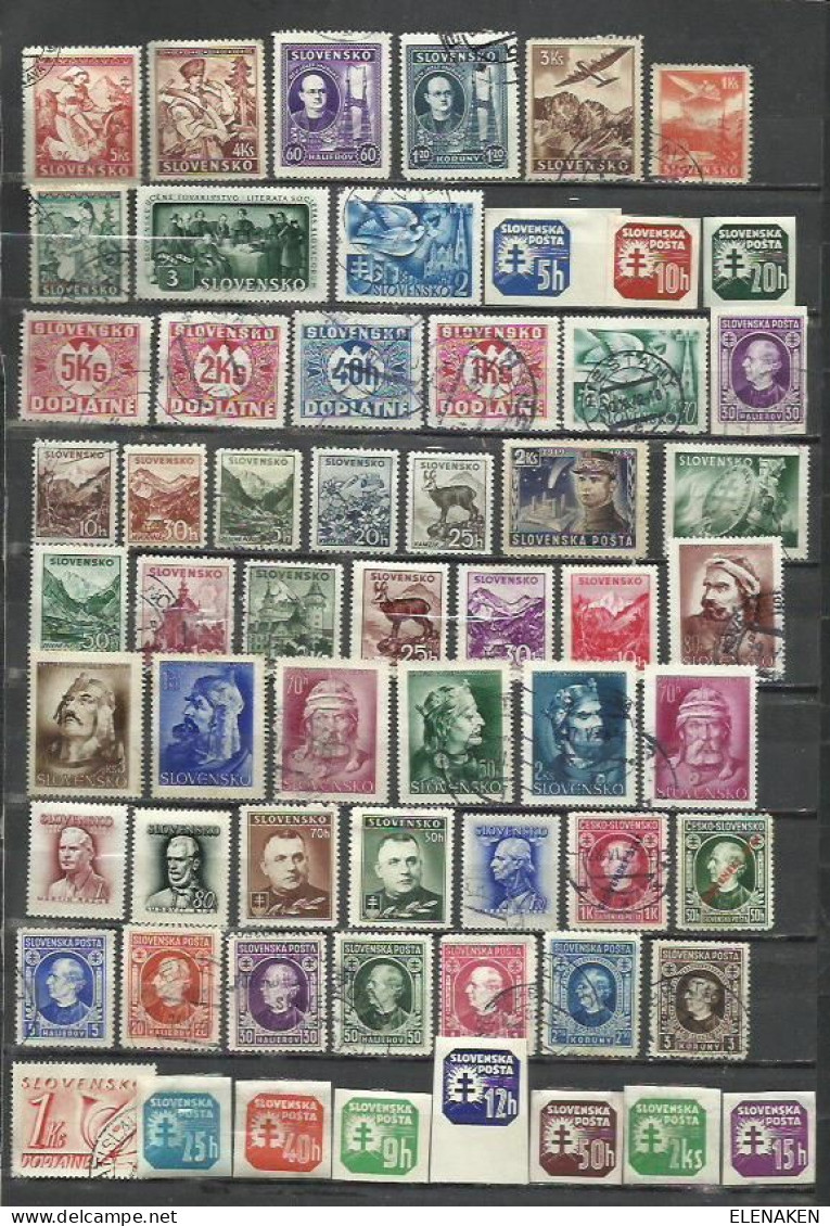 R470C- LOTE SELLOS ANTIGUOS 2ª GUERRA MUNDIAL  ESLOVAQUIA SLOVENSKO - Used Stamps