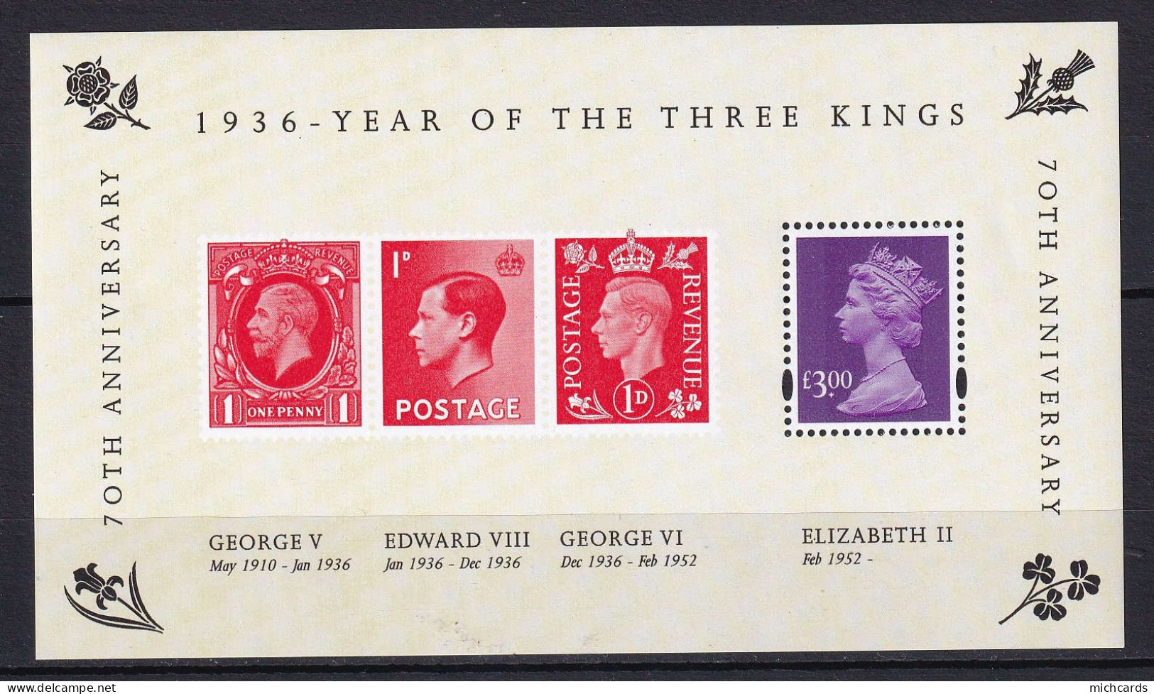 194 GRANDE BRETAGNE 2006 - Y&T BF 39 - Annee Des 3 Rois Reine Elizabeth II - Neuf ** (MNH) Sans Charniere - Unused Stamps