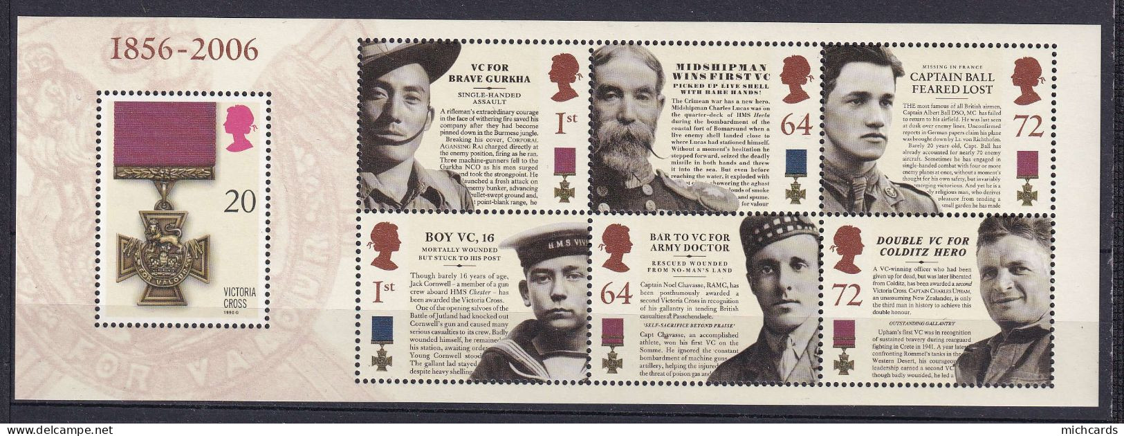 194 GRANDE BRETAGNE 2006 - Y&T BF 40 - Victoria Cross Portrait - Neuf ** (MNH) Sans Charniere - Unused Stamps