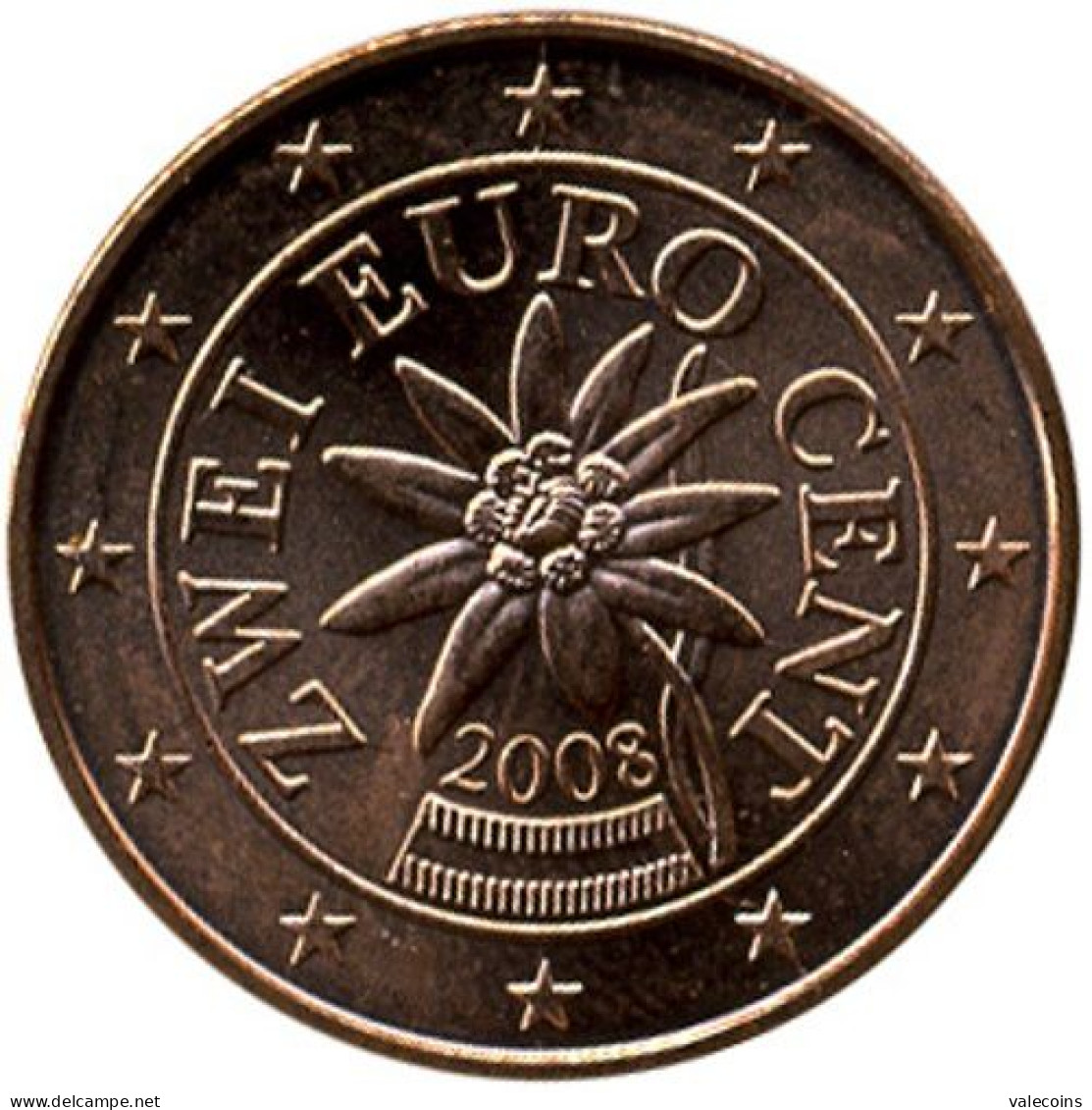 AUSTRIA OSTERREICH - 2008 -  2 EURO Cent - KM 3083 - UNC - Autriche