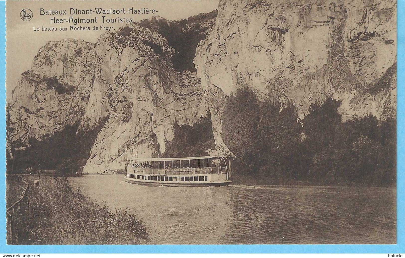 Dinant-Waulsort-Hastière-Heer-Agimont-Le Bateau Pour Touristes Aux Rochers De Freyr +/-1928 (voir Notice ) - Dinant