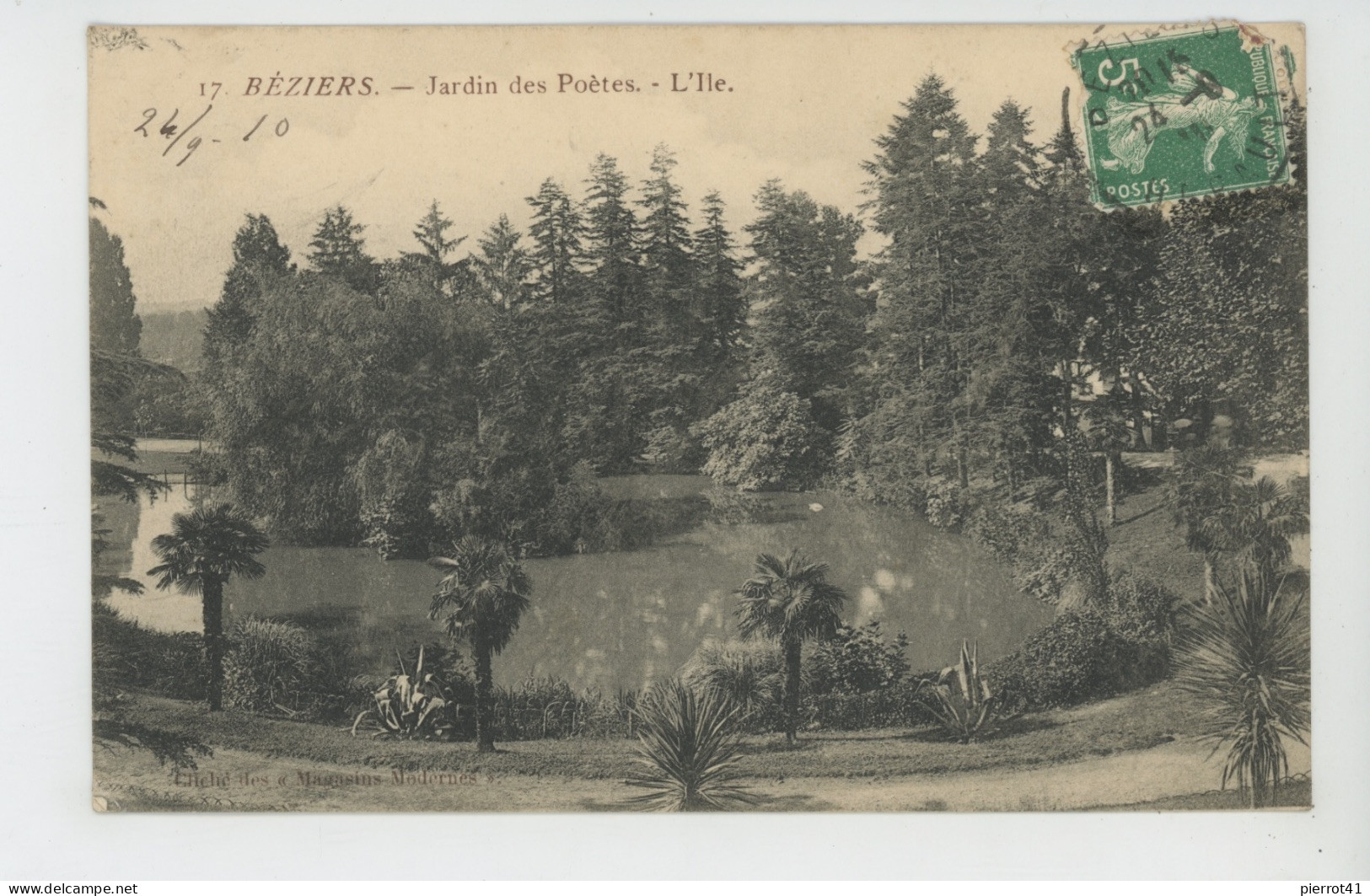 BÉZIERS - Jardin Des Poètes - L'Ile - Beziers