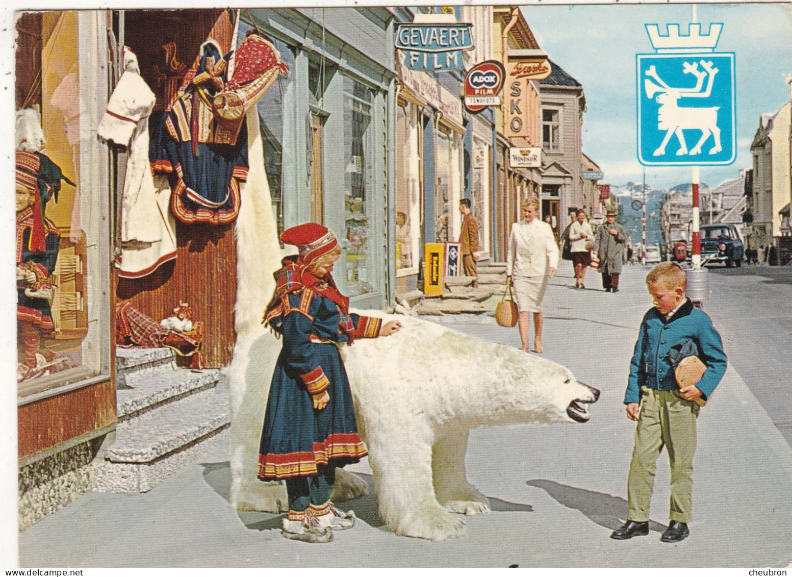 NORVEGE. TROMSO ( ENVOYE DE). " THE ICE BEAR IN THE MAIN STREET ". ANNEE 1971 + TEXTE + TIMBRE - Norvège