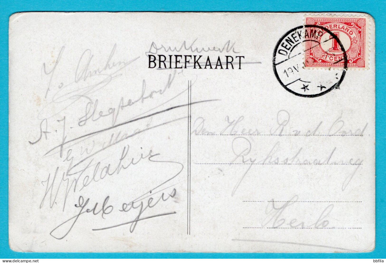 NEDERLAND Prentbriefkaart Hotel Dinkeloord Beuningen 1911 Denekamp Naar Heilo - Sonstige & Ohne Zuordnung