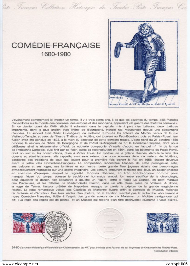 - Document Premier Jour LA COMÉDIE FRANCAISE 1680-1980 - - Theatre