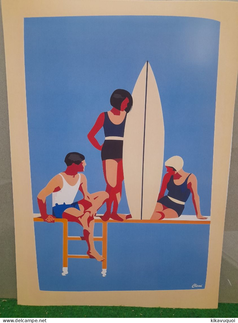 SURF - RETRO VINTAGE - AFFICHE POSTER - Andere & Zonder Classificatie