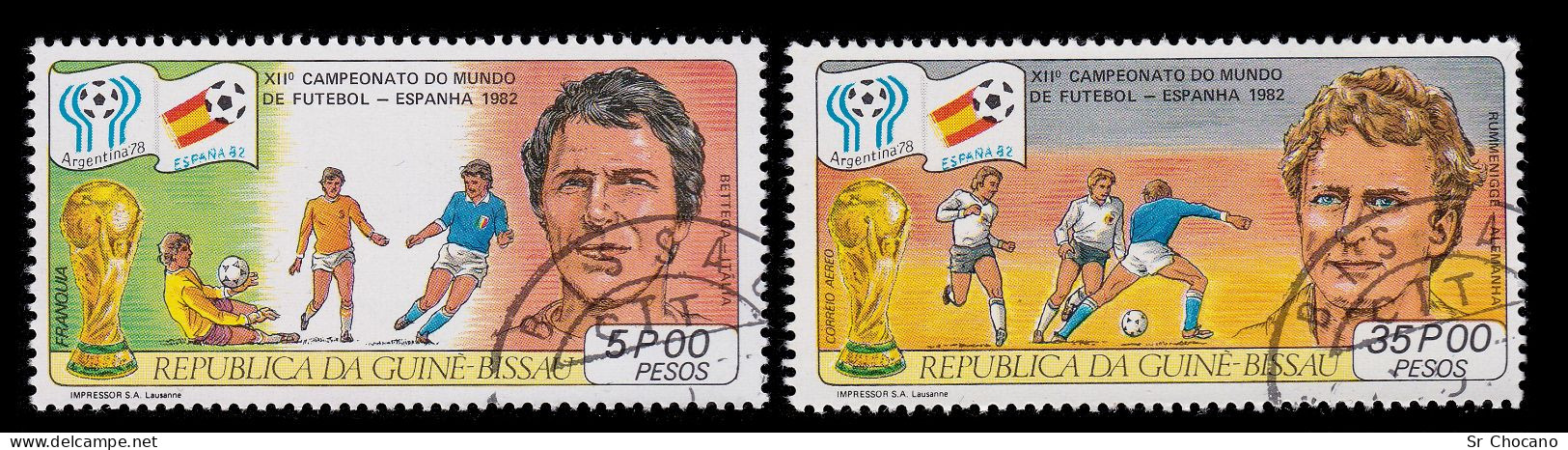 WORD CUP FOOTBALL.BISSAU.1981.USED.Scott 414-414C,C26-C27 - Other & Unclassified