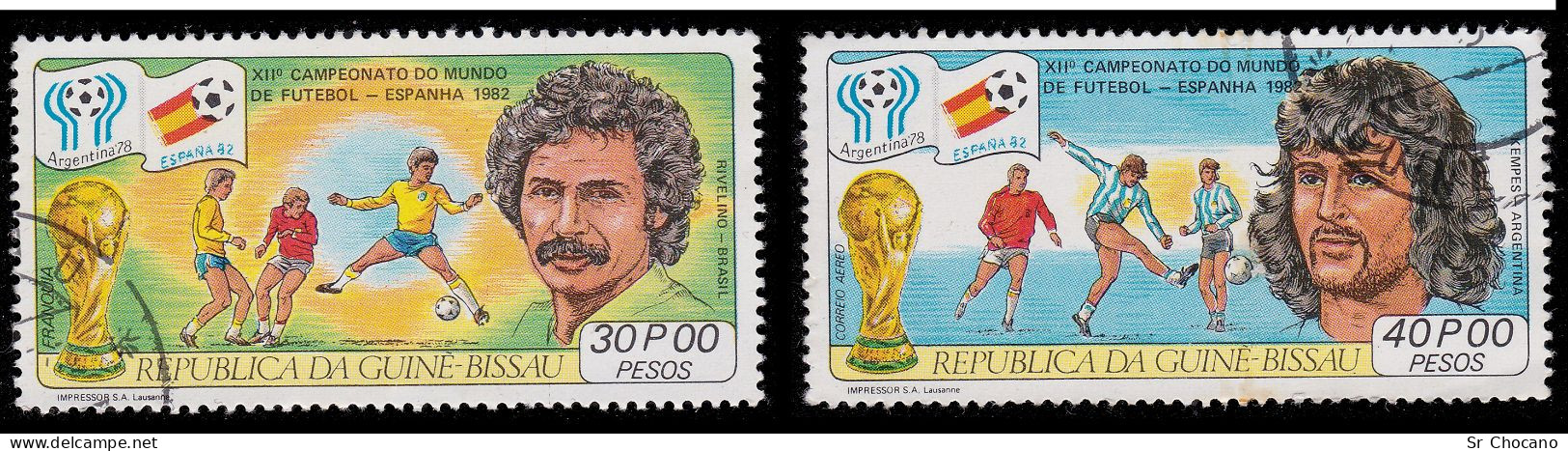 WORD CUP FOOTBALL.BISSAU.1981.USED.Scott 414-414C,C26-C27 - Other & Unclassified