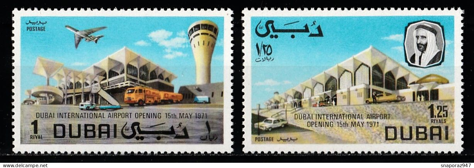 1971 Dubai Opening Of The International Airport Set MNH** Ab136 - Avions