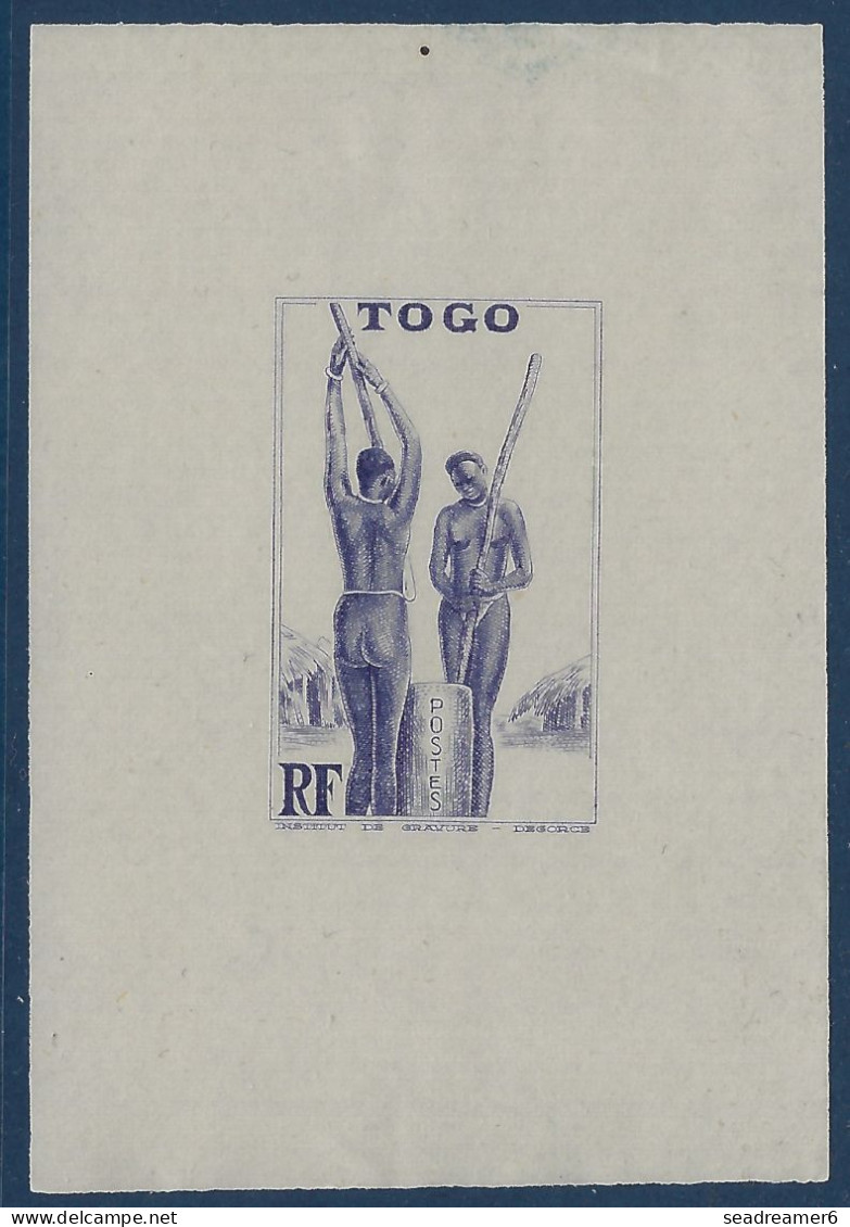 TOGO Type H PILAGE DU MIL 1941 Epreuve De Couleur LILAS & Sans Valeur RARE - Autres & Non Classés
