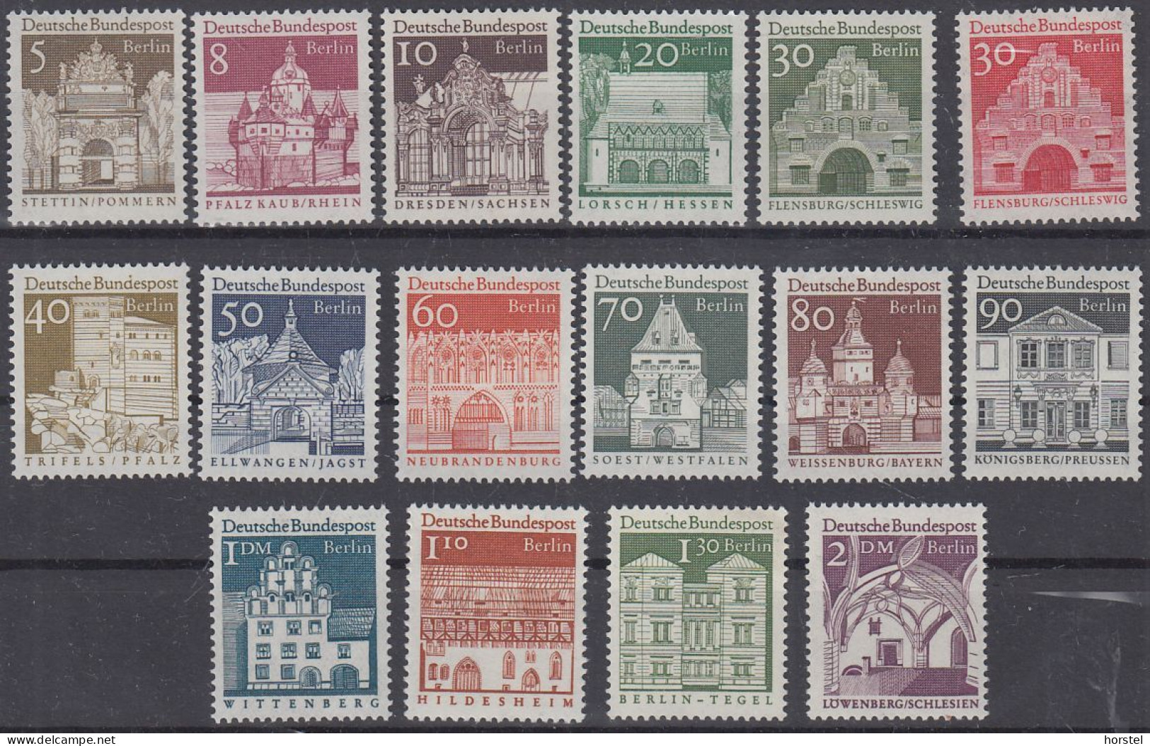 Berlin Mi Nr.270-285 - Deutsche Bauwerke Aus Zwölf Jahrhunderten - Unused Stamps