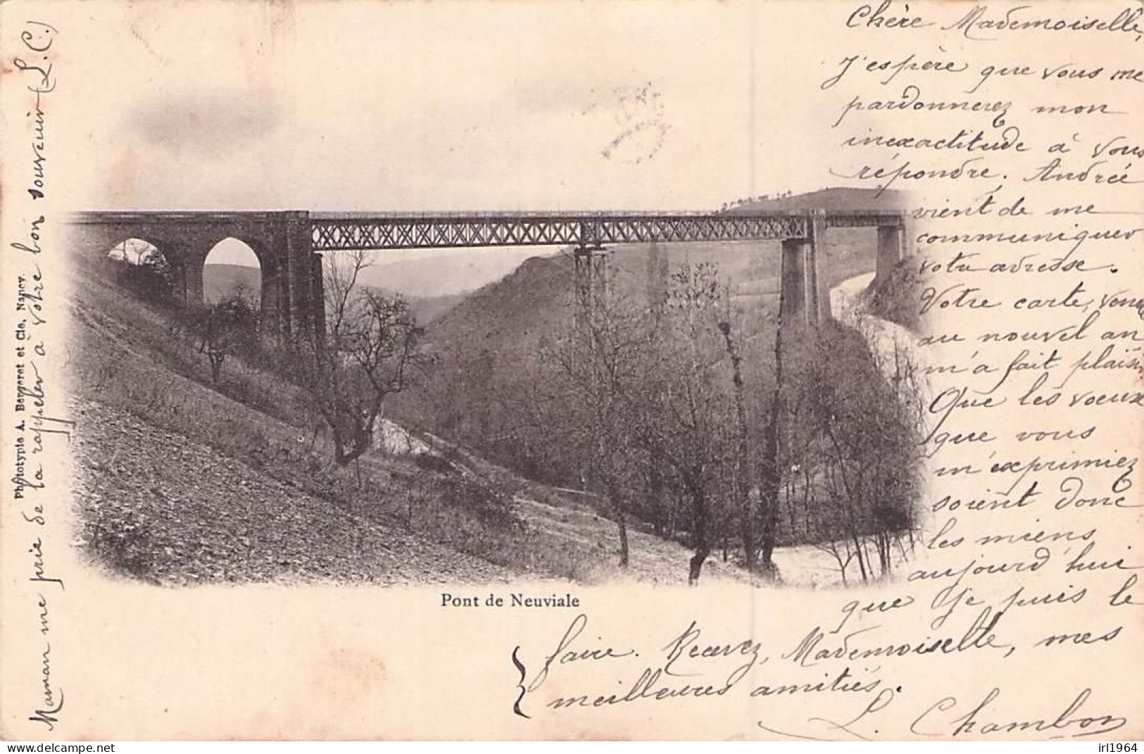 ENTRE MAZERIER ET BEGUES LE PONT DE NEUVIALE 1903 - Autres & Non Classés