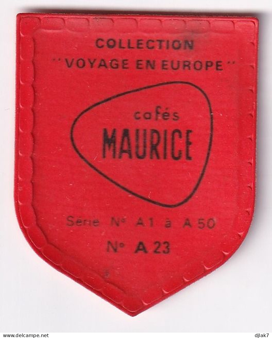 Chromo Plastifié Cafés Maurice Collection Voyage En Europe N° A 23 Assise - Tea & Coffee Manufacturers