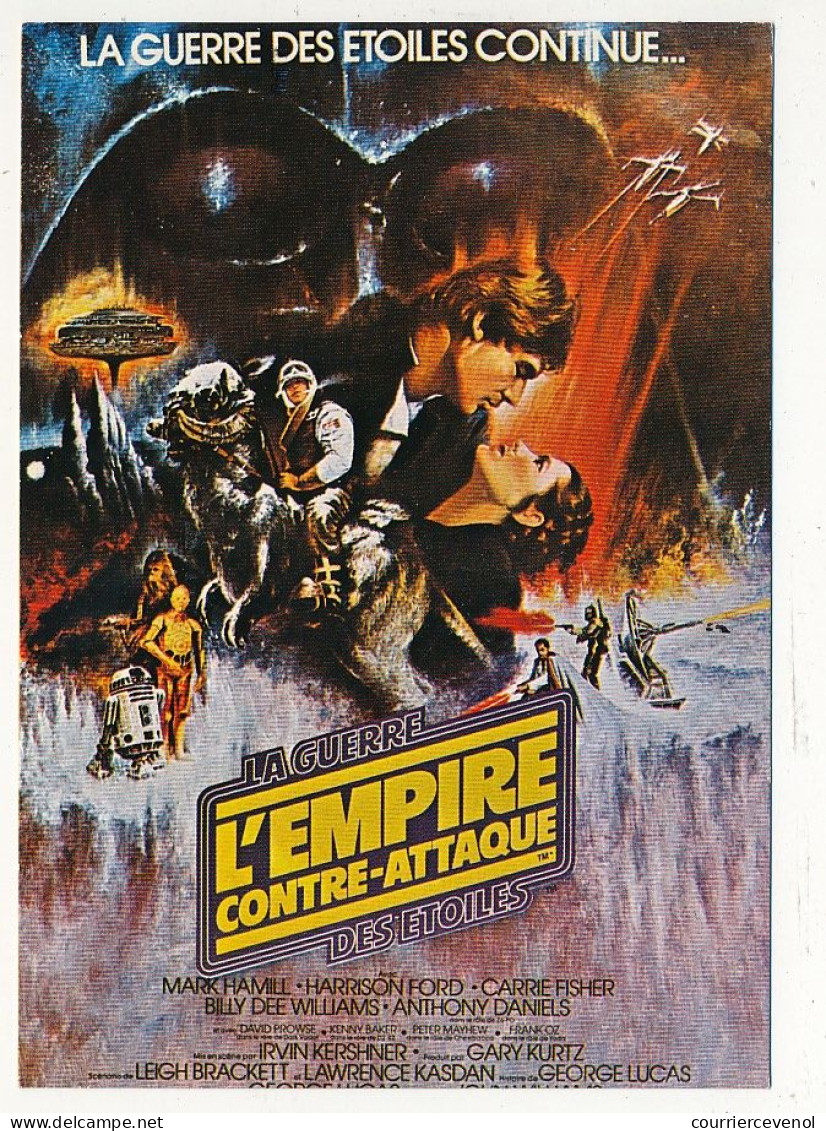 CPM - "L'Empire Contre-Attaque"  (La Guerre Des étoiles) - Harrison Ford - Affiches Sur Carte