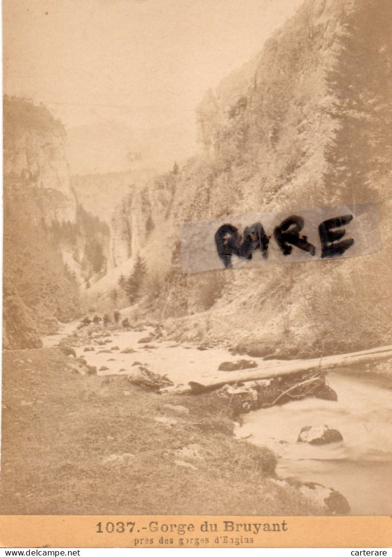 PHOTO ANCIENNE,38,ISERE,GORGE DU BRUYANTS,GORGES,VALLON DU BRUYANT,PRES ENGINS,LANS EN VERCORS,SAINT NIZIER,RARE - Autres & Non Classés