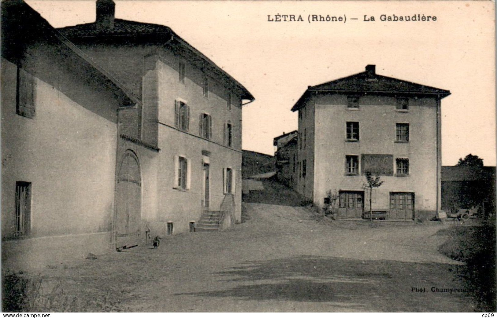 Létra Canton Le Bois-d'Oingt La Gabaudière Rhône Cpa Voyagée En 1925 TB.Etat - Autres & Non Classés