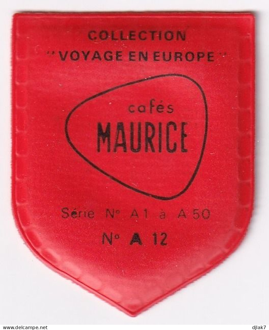 Chromo Plastifié Cafés Maurice Collection Voyage En Europe N° A 12 Mannheim - Thé & Café
