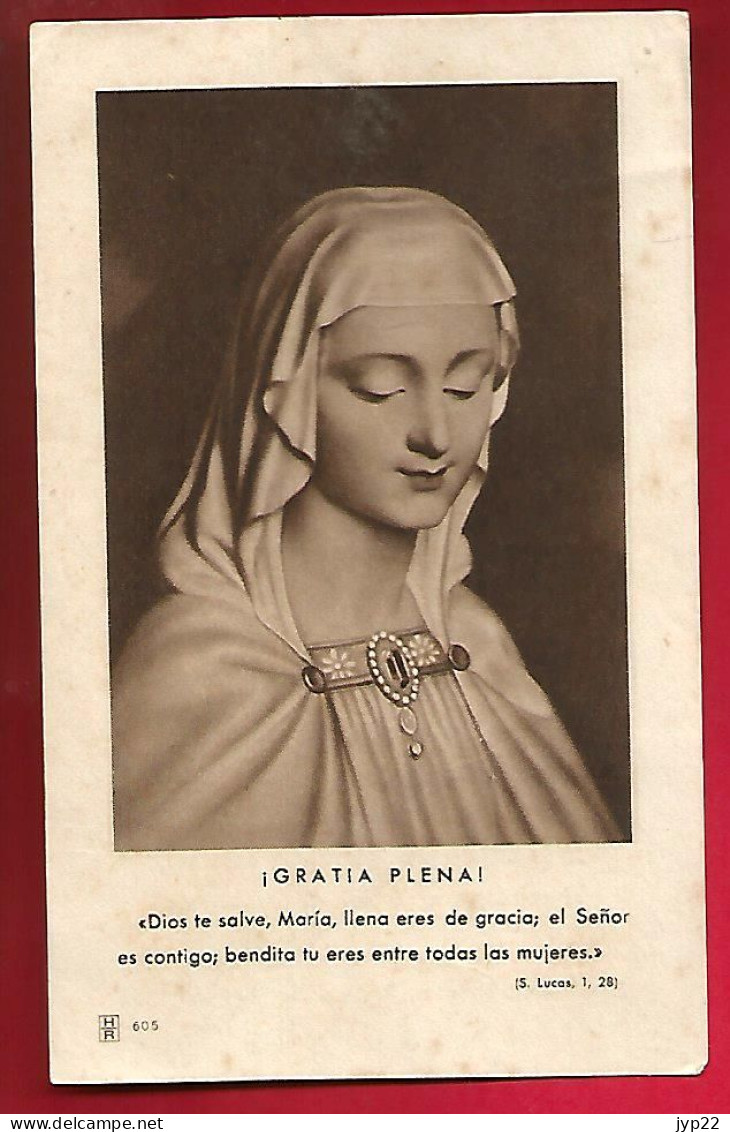 Image Pieuse Gratia Plena - San Hilario Sacalm 2-12-1951 - En Espagnol Espagne ... - Images Religieuses