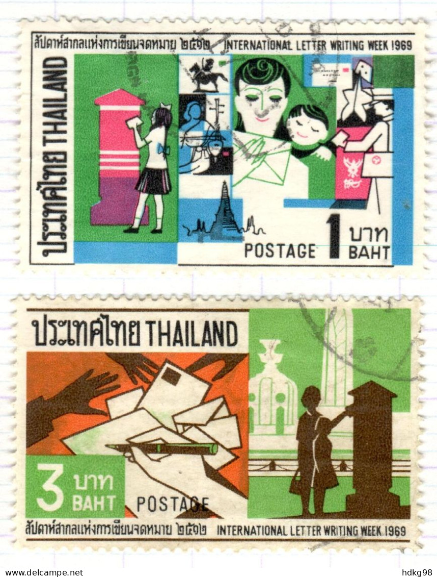 T+ Thailand 1969 Mi 549 551 Briefwoche - Thaïlande