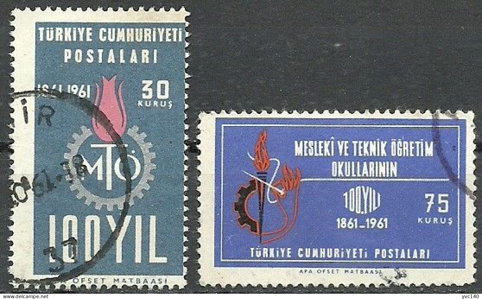 Turkey; 1961 100th Year Of The Technical And Professional Schools (Complete Set) - Gebruikt