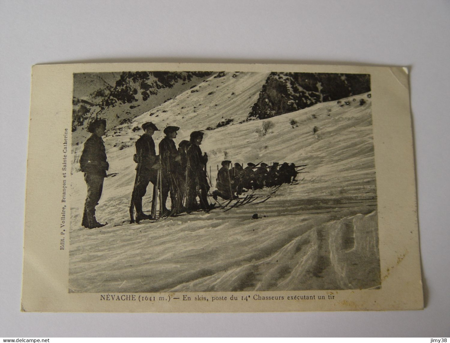 HAUTES ALPES-NEVACHE-ENSKIS POSTE DU 14 E CHASSEURS EXECUTANT UN TIR-ANIMEE - Autres & Non Classés