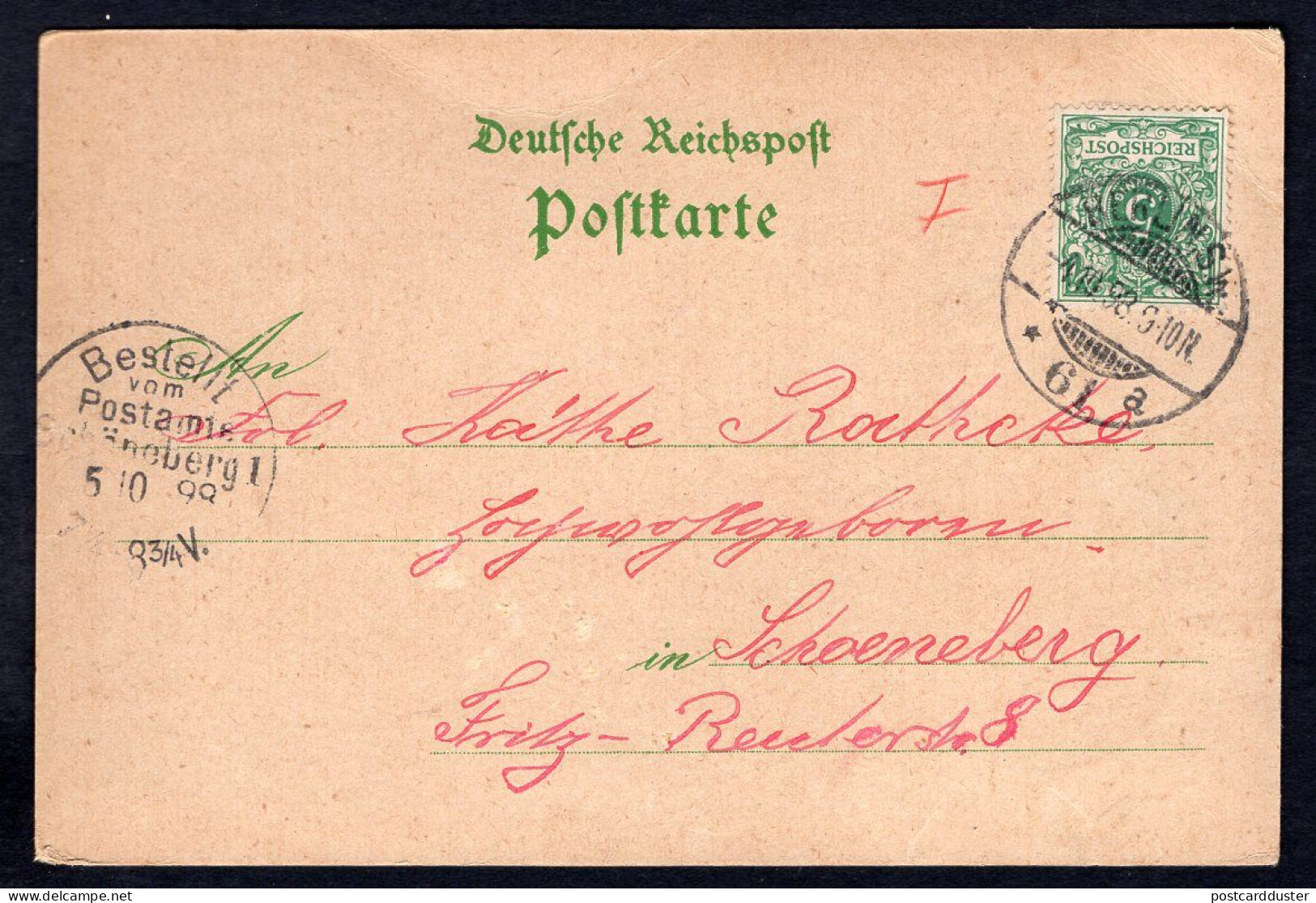 Germany Gruss Aus BERLIN 1898 Litho. Old Postcard  (h3626) - Mitte