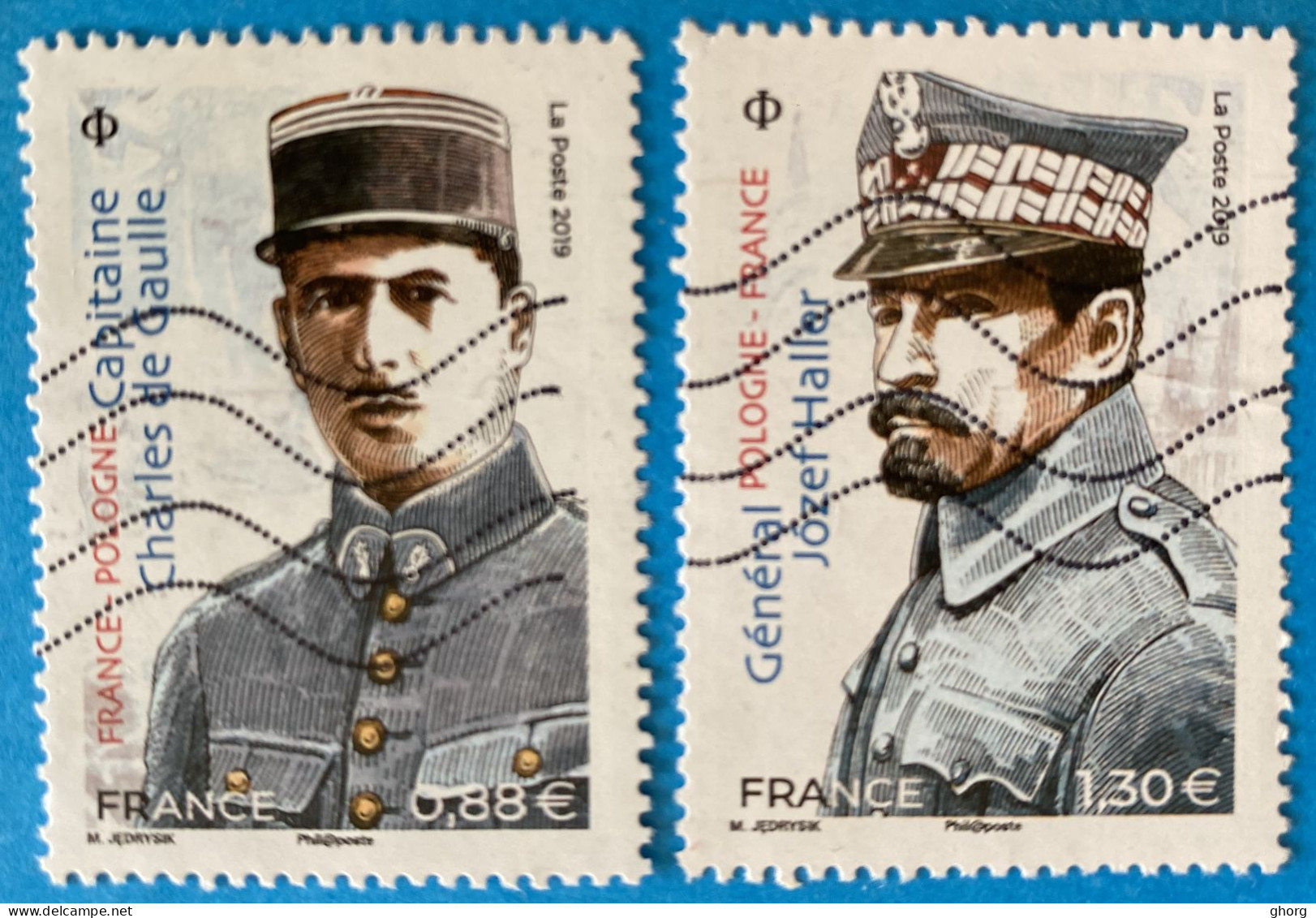 France 2019 : Centenaire Du Renouvellement Des Relations Diplomatiques Entre La Pologne Et La France N° 5311 à 5312 - Used Stamps