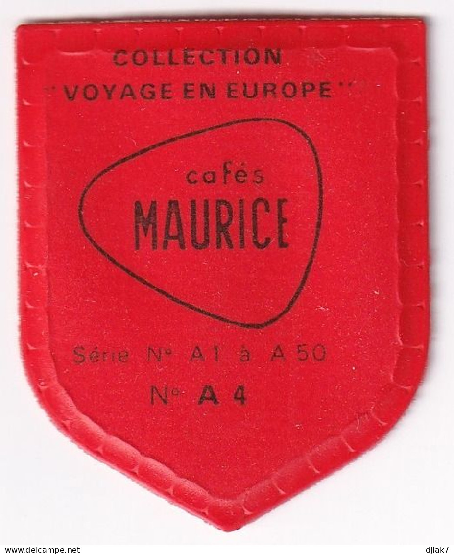 Chromo Plastifié Cafés Maurice Collection Voyage En Europe N° A 4 Düsseldorf - Thee & Koffie