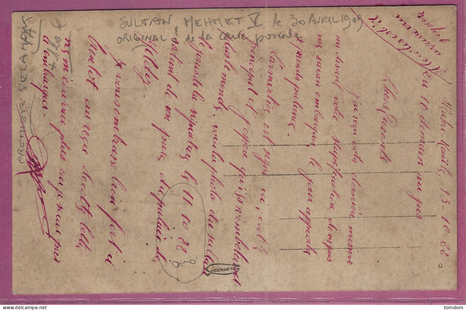 Turquie*** Du"Sultan Mehmet V Le 11 Octobre 1922 Sortant Du Palais (voir Texte Au Verso) - Turkey