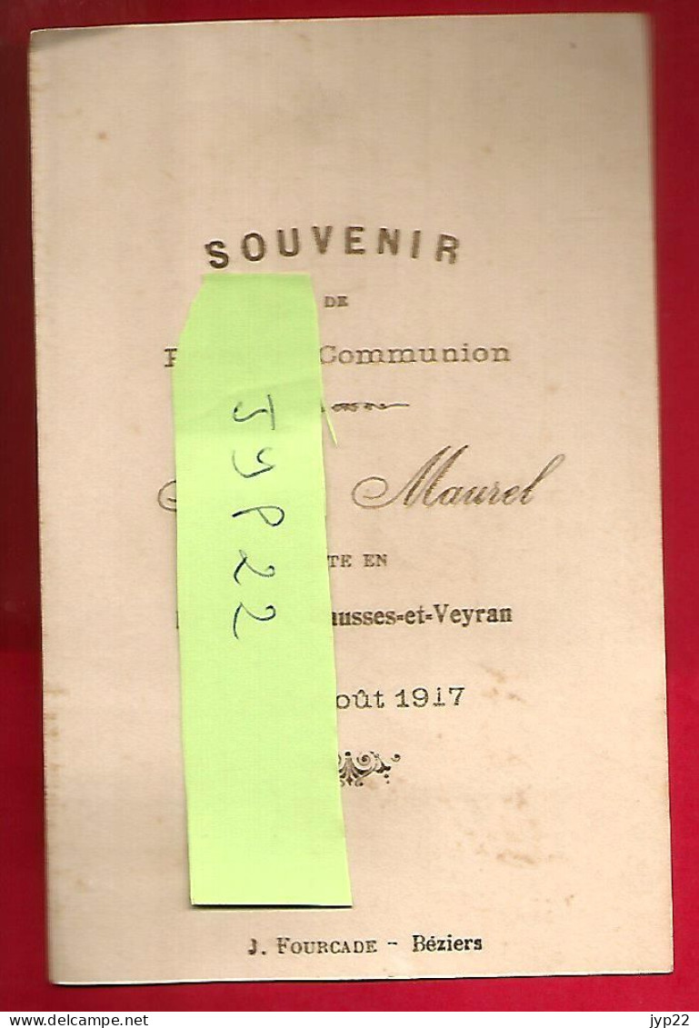 Image Pieuse Bouasse Lebel Lecène 8201 La Première Cène Georges Maurel Causses Et Veyran 15-08-1917 Fourcade Béziers - Images Religieuses