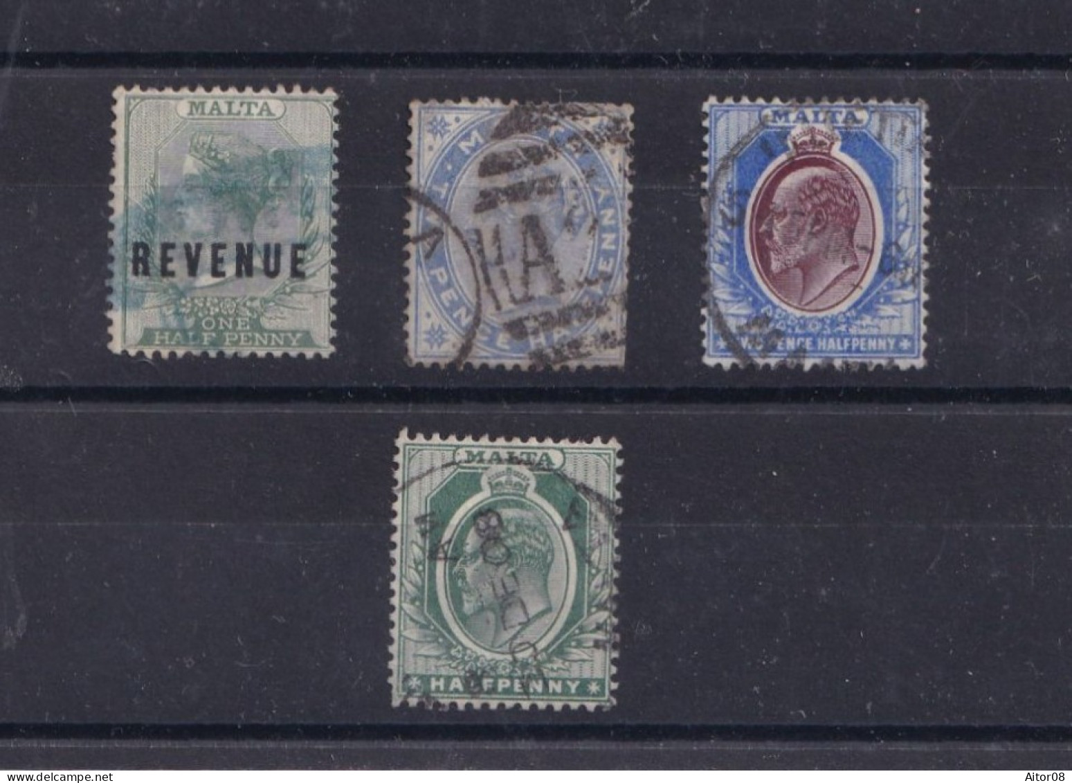 ..LOT DE TIMBRES OBLITERES DE  1885/ 1913 .TRES INTERESSANTS . A VOIR DE PRES .BELLE COTE - Malta (...-1964)