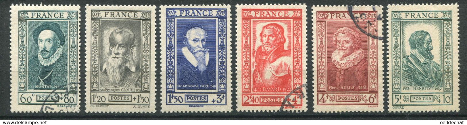 26479 FRANCE N°587/92°/* Célébrités Du XVIè. Siècle  1943  TB - Used Stamps