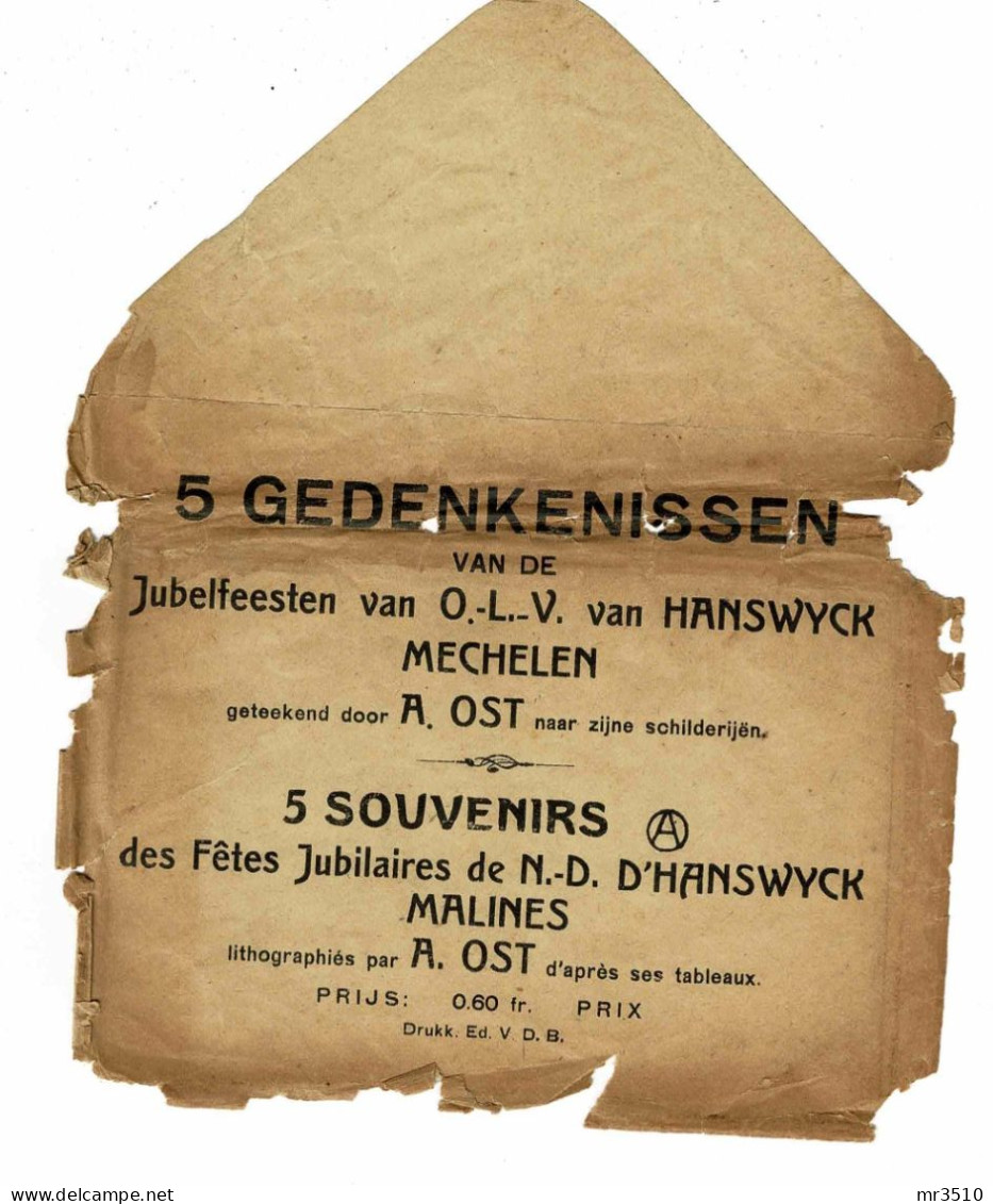 Gedenkenis Der Jubelfeesen Van Hanswyck Mechelen 988-1913 - 5 Kaarten - Alfred Ost - Mechelen