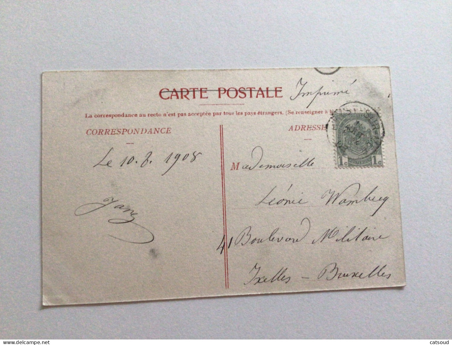 Carte Postale Ancienne (1908) Duinbergen Groupes De Villas - Knokke