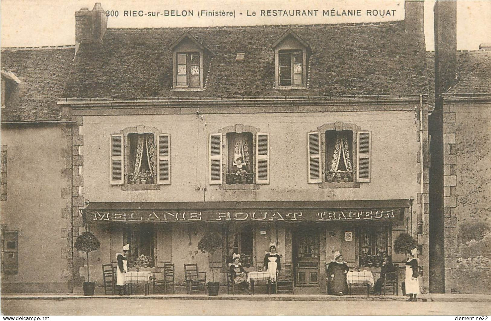 RIEC SUR BELON - Le Restaurant Melanie Rouat     ( Scan Recto Et Verso) - Autres & Non Classés