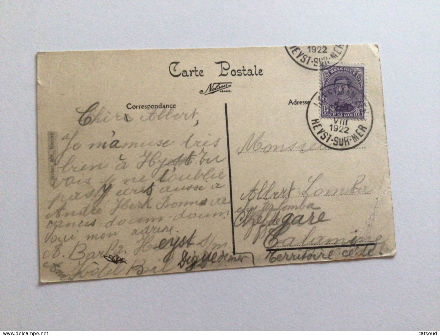 Carte Postale Ancienne (1922) Duinbergen Villas « Les Barges » Et « Mimi Pinson » - Knokke