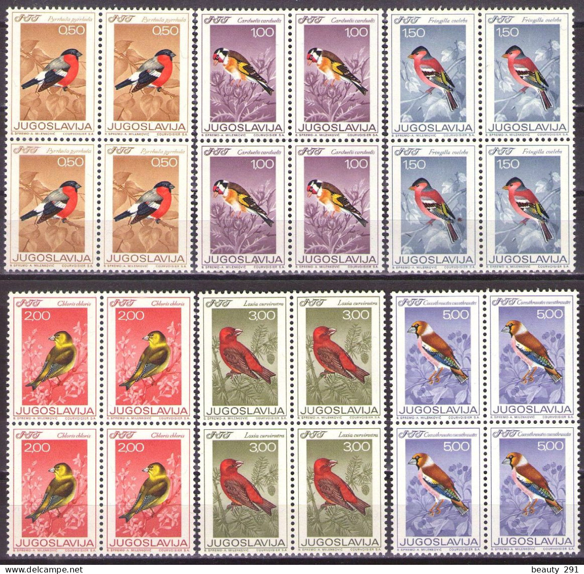 Yugoslavia 1968 - Animals (Fauna) - Birds - Mi 1274-1279 - MNH**VF - Neufs