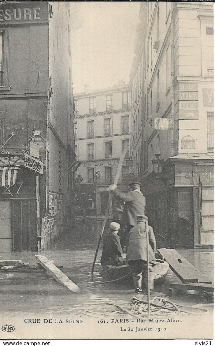 PARIS Crue De La Seine De Janvier 1910. Rue Maître Albert - Inondations De 1910