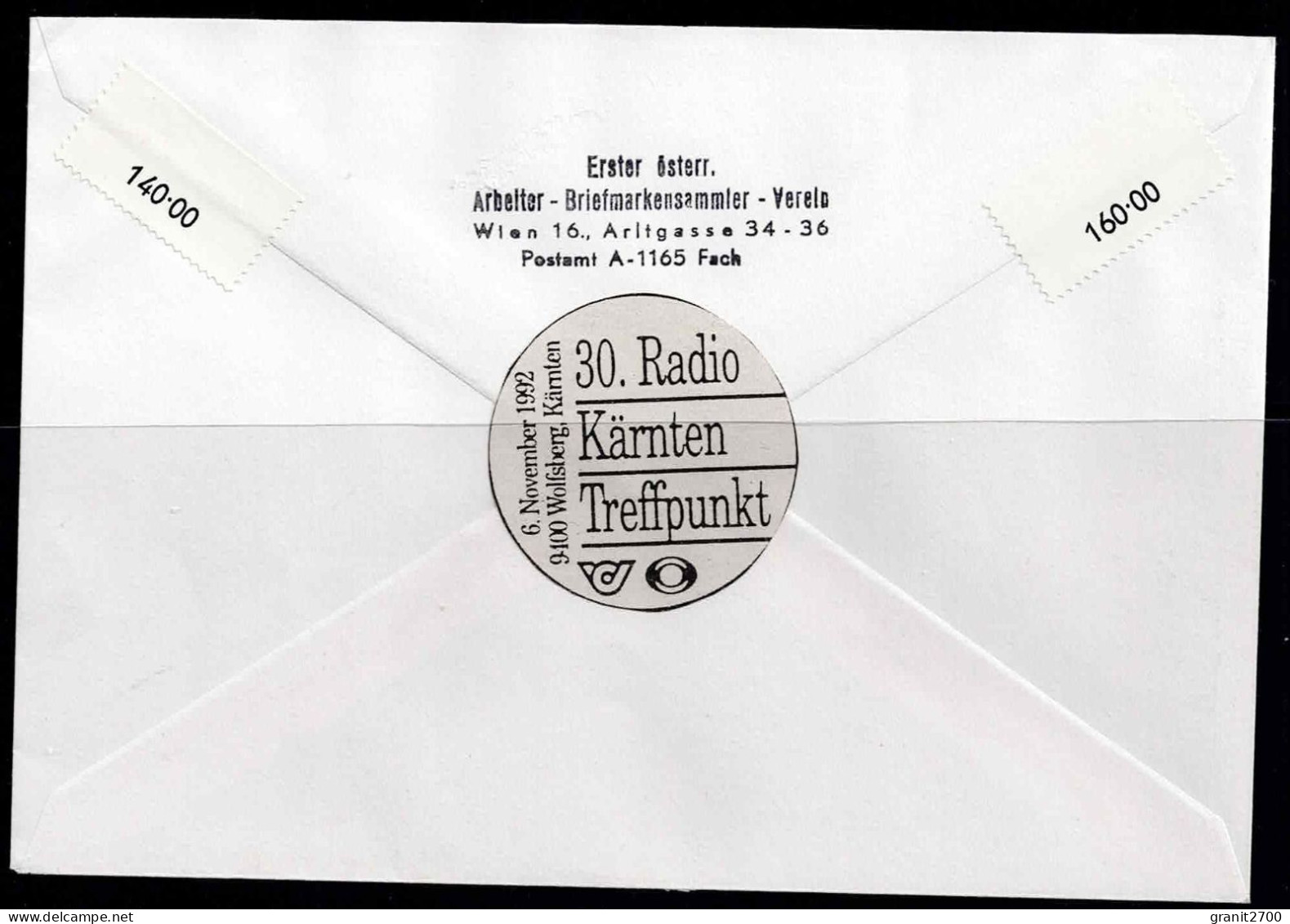Brief Mit Stempel  30. Radio Kärnten Treffpunkt  Vom 5.11.1992 - Covers & Documents