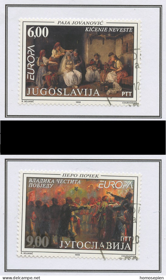 Yougoslavie - Jugoslawien - Yugoslavia 1998 Y&T N°2714 à 2715 - Michel N°2855 à 2856 (o) - EUROPA - Gebraucht