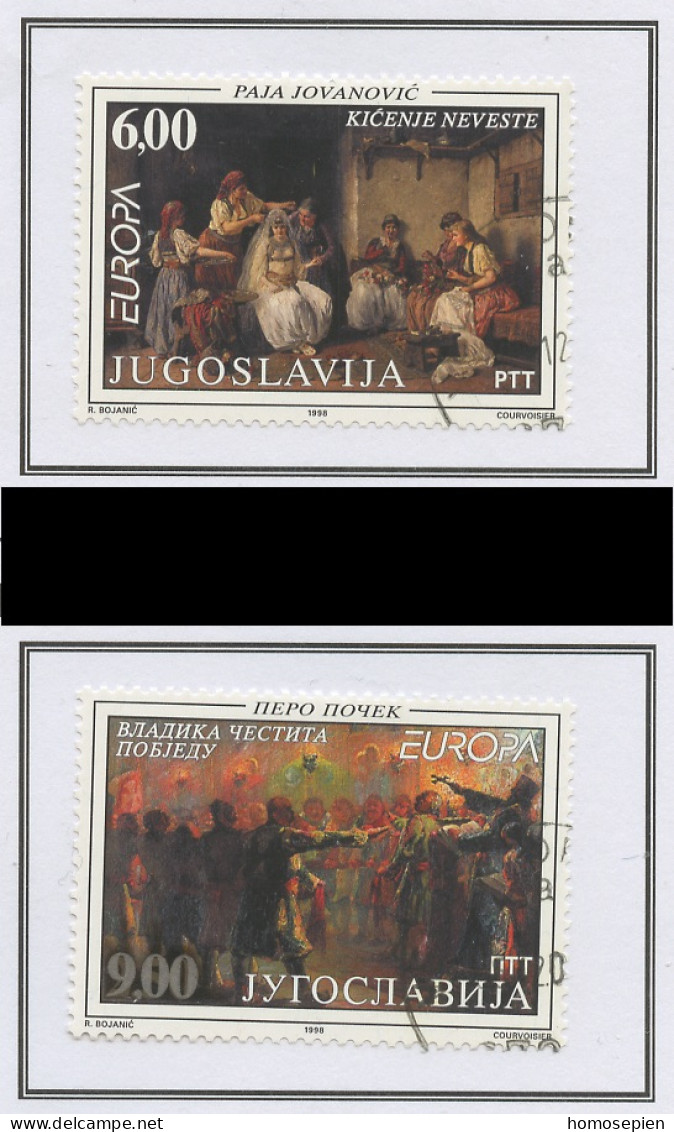 Yougoslavie - Jugoslawien - Yugoslavia 1998 Y&T N°2714 à 2715 - Michel N°2855 à 2856 (o) - EUROPA - Oblitérés