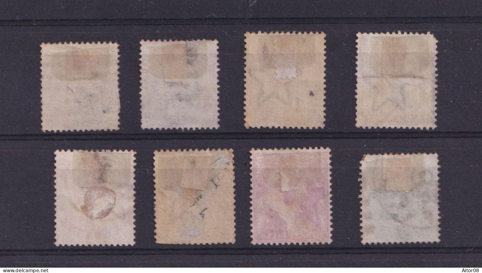 .LOT DE TIMBRES OBLITERES DE  1855/67 .TRES INTERESSANTS . A VOIR DE PRES .BELLE COTE - 1854 Compagnie Des Indes