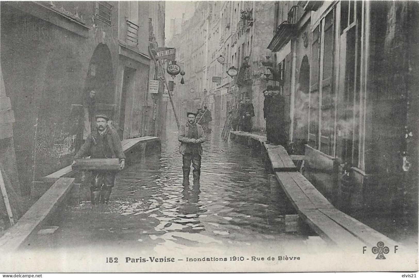 PARIS Inondations 1910. Rue De Bièvre - Überschwemmung 1910