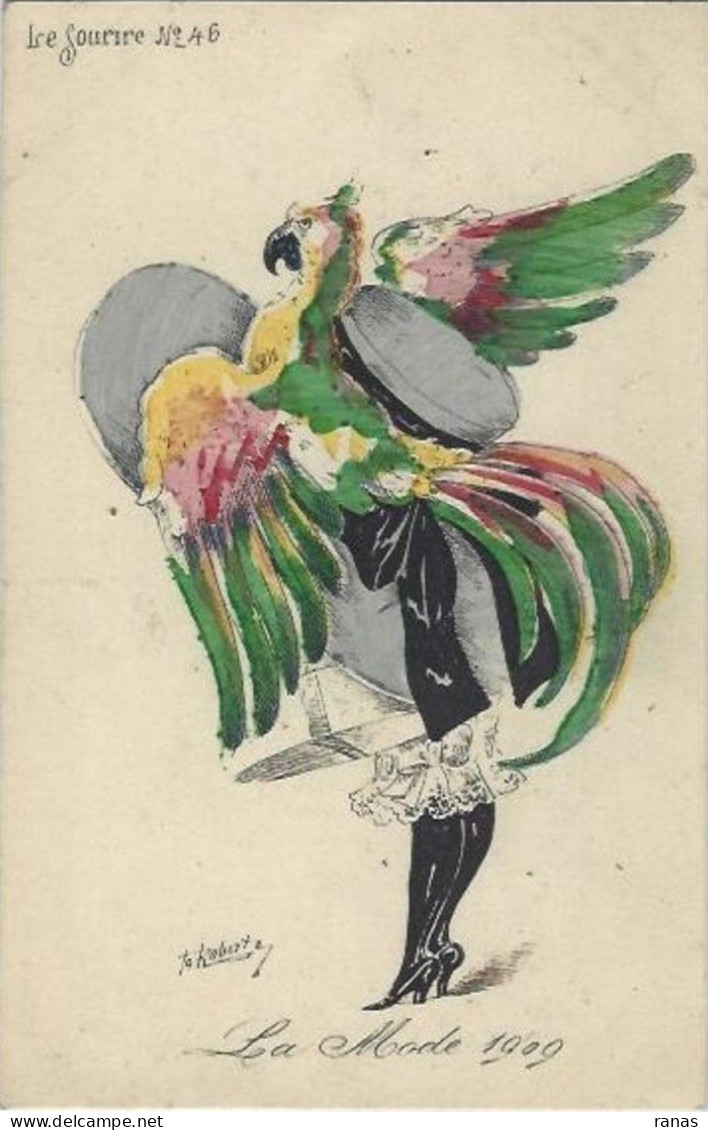 CPA ROBERTY Style Sager Art Nouveau Non Circulé Sans éditeur Mode Chapeau érotisme Femme Girl Women - Robert