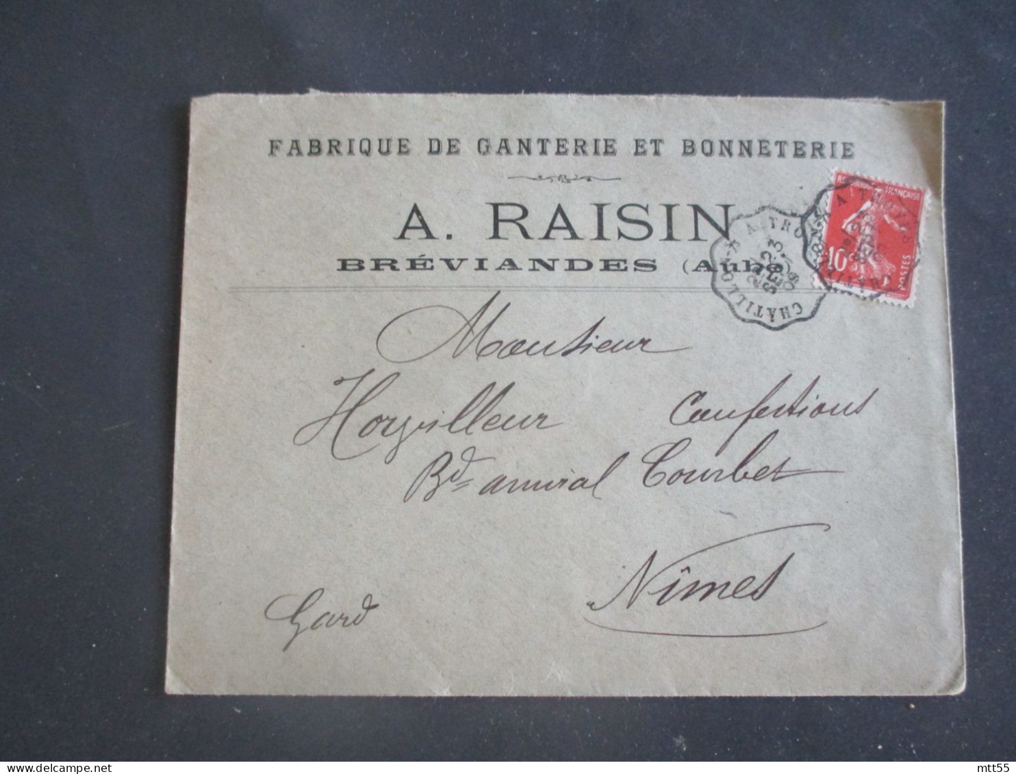 Breviandes RAISIN FABRIQUE GANTERIE ENVELOPPE COMMERCIALE - 1900 – 1949