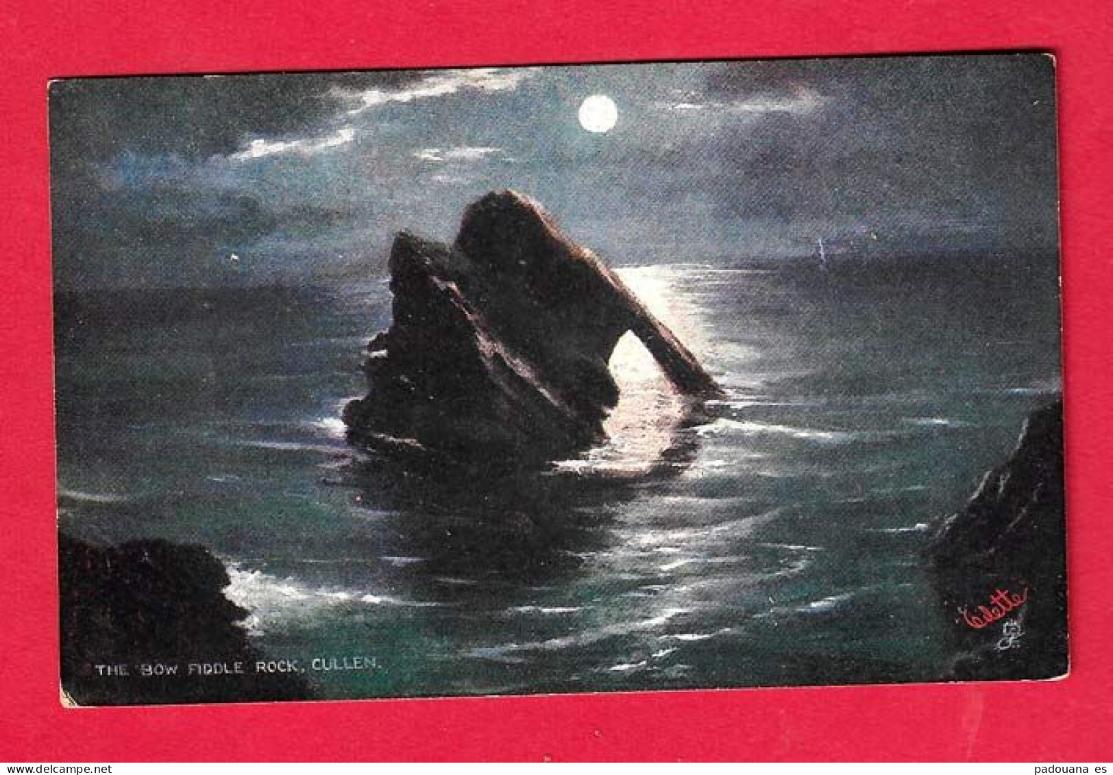 A989 ENGLAND MOONLIT SEAS OILETTE ECOSSE THE BOW FIDDLE ROCK CULLEN - Aberdeenshire