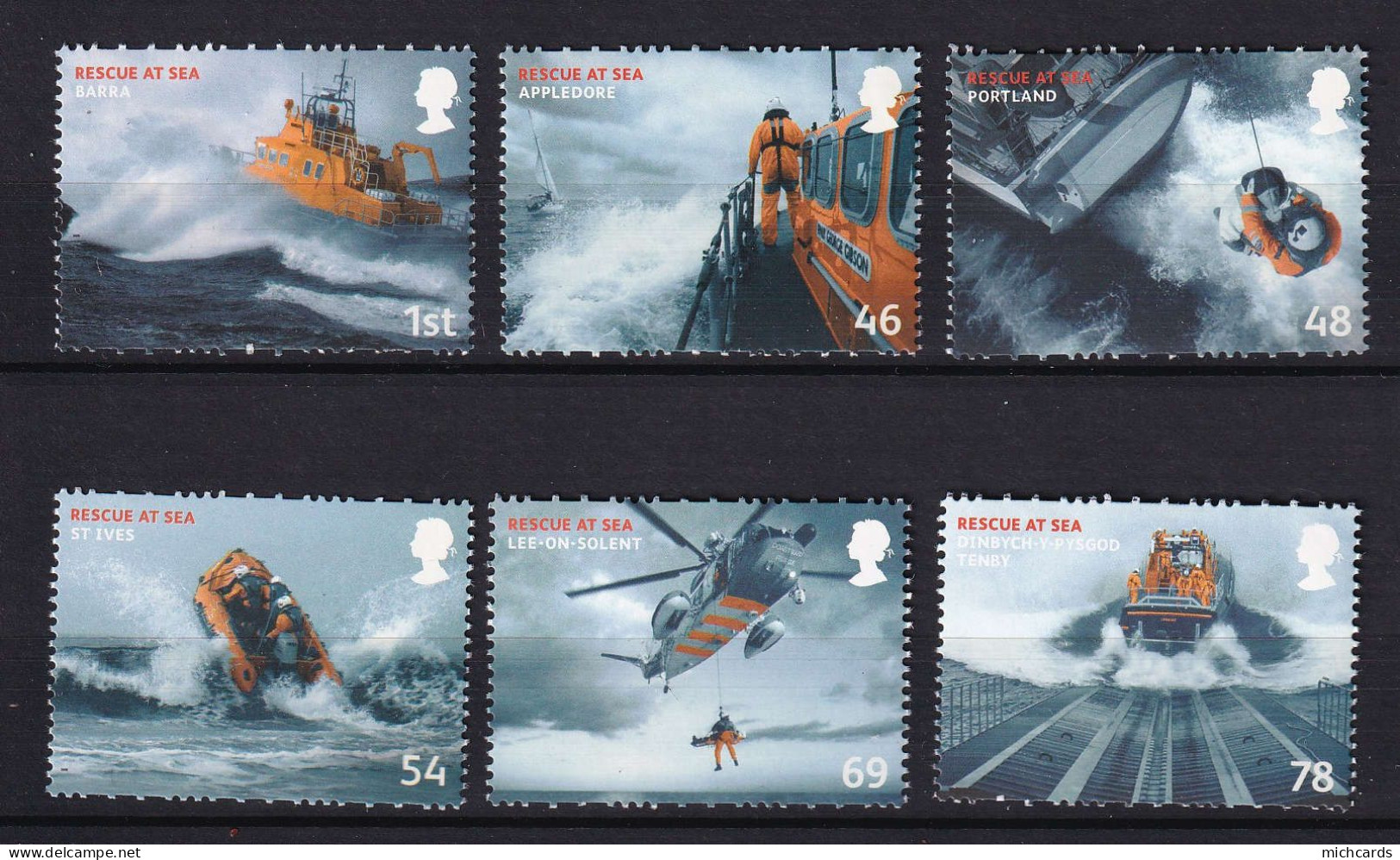 194 GRANDE BRETAGNE 2008 - Y&T 2992/97 - Sauvetage En Mer Helicoptere Canot Vedette - Neuf ** (MNH) Sans Charniere - Unused Stamps