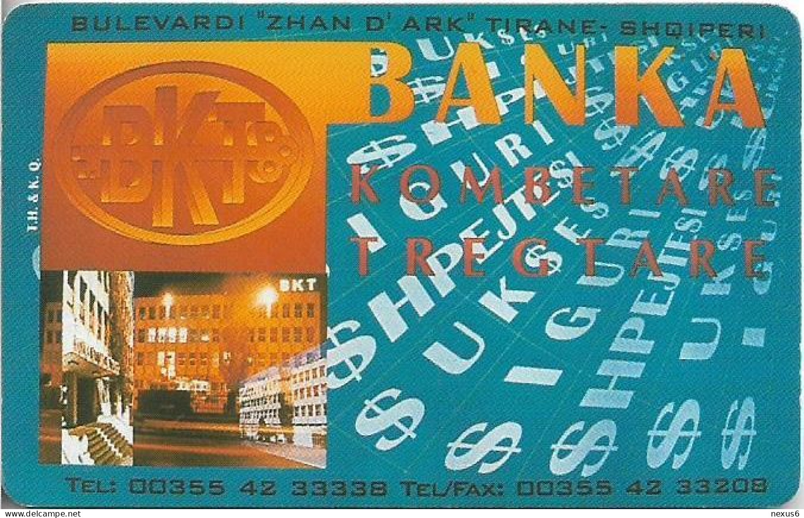 Albania - Albtelecom - BKT Bank - ALB-09, 04.1996, 200U, 23.400ex, Used - Albanie