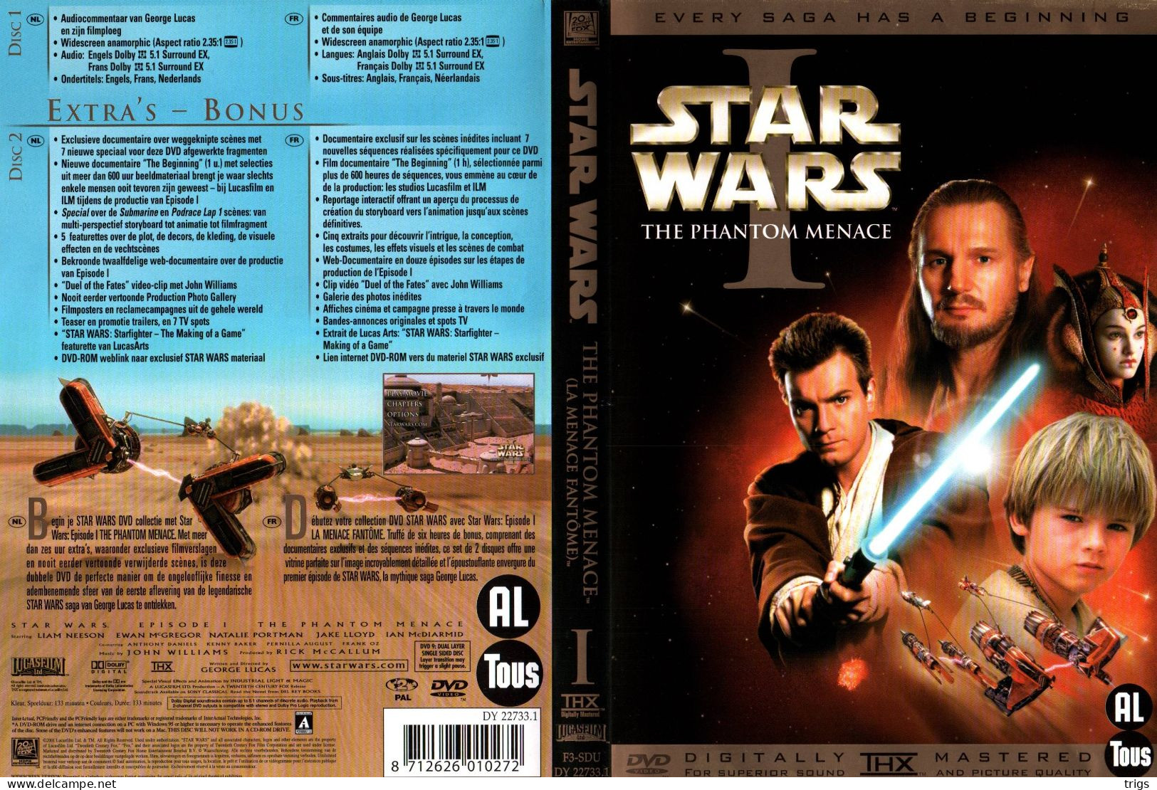 DVD - Star Wars: Episode I - The Phantom Menace (2 DISCS) - Action, Aventure