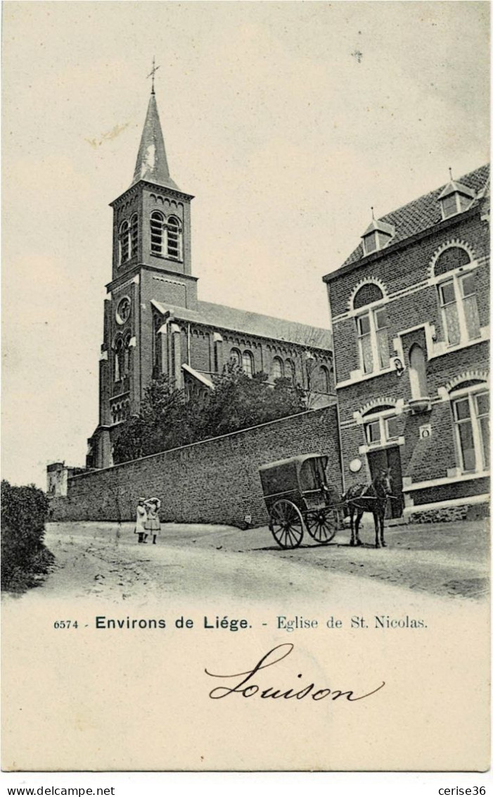 Eglise De St-Nicolas Circulée En 190? - Liege
